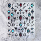 Chrome Nail Sticker - Serpent Eyes